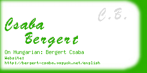 csaba bergert business card